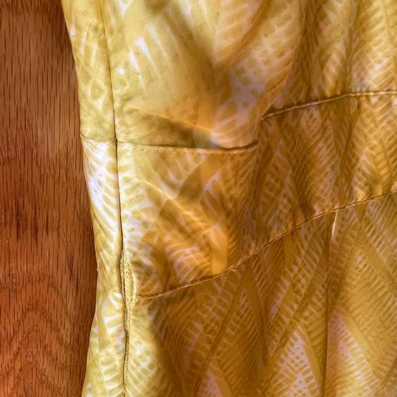 Amazingly beautiful Guess Los Angeles yellow and aqua hi-low dress! Side zipper! - Picture 6 of 7